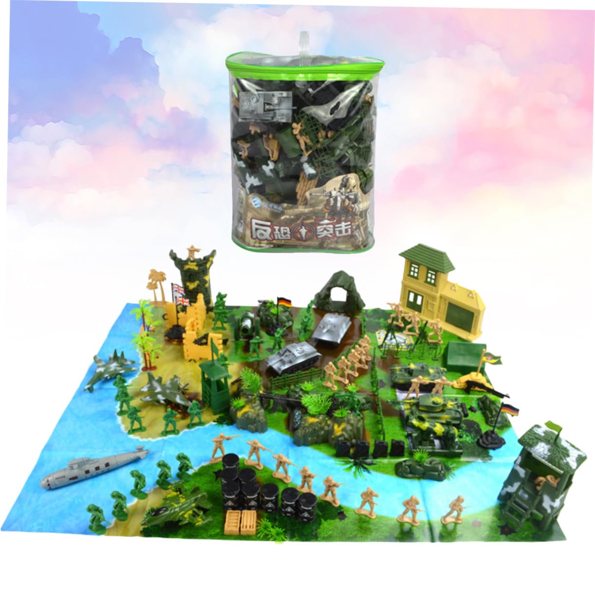 UPKOCH 130 pezzi Soldatini Militari per Modellismo e Gioco da Tavolo Miniature Resistenti e Dettagliate per Scenari di Battaglia su Tavoli da Sabbia