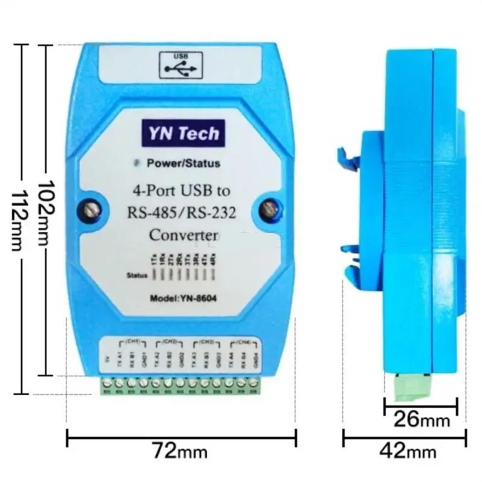 Niezależny konwerter USB na 4-portowy RS-485/RS-232 RS485 RS232 COM kabel adaptera portu szeregowego