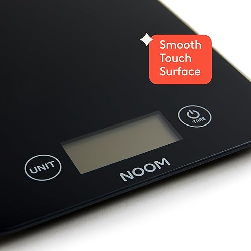Miniatura 4 de Noom Báscula digital de cocina precisión precisa, pantalla LCD para mayor claridad, elegante negro, azul o blanquecino. Batería incluida para un