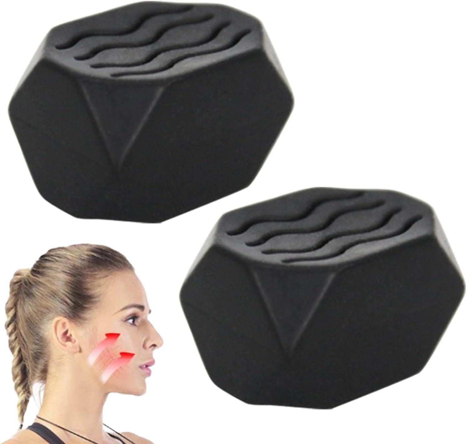 Jawline Trainer,Silicone Mouth Exerciser for Jawline - Jaw Workout, Facial Exerciser Double Chin Reducer for Facial Slimming
