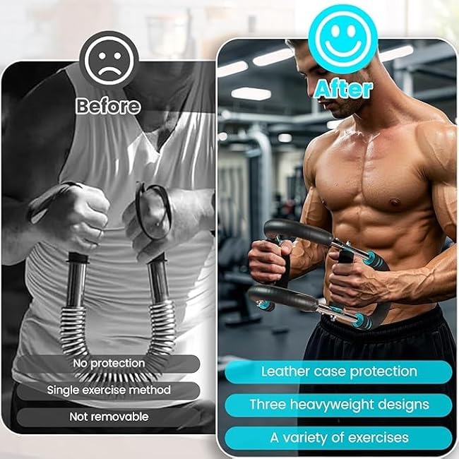 Arm Trainer for Men - Adjustable Chest Workout Equipment for Home Gym, Muscle Builder & Strength Training for Arms, Chest(40-90lb)