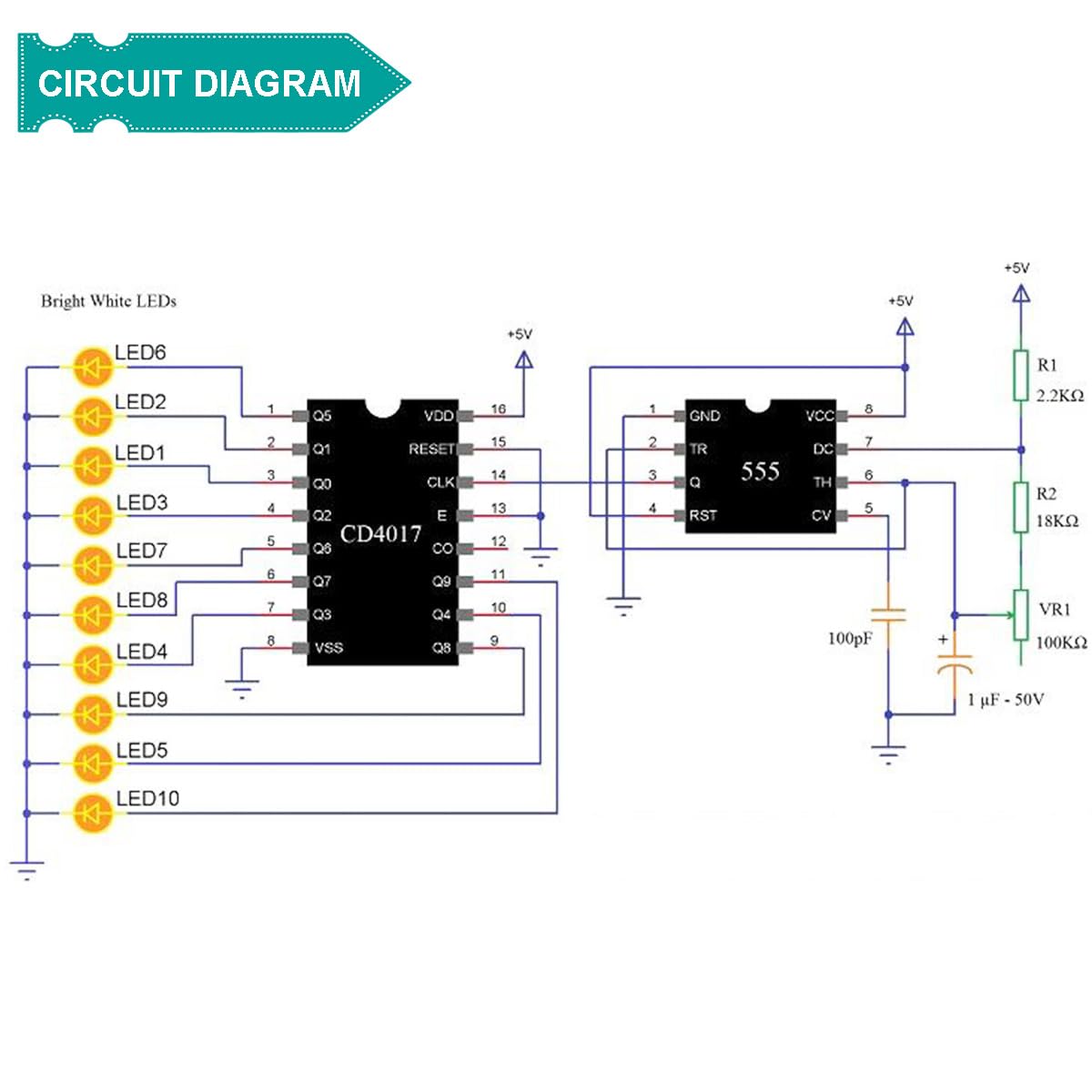 CD4017BE Contatore DIP Contatore IC Contatore decadale CMOS CD4017 Divisore DIP-16 Controllore con zoccolo DIP-16 IC per Arduino Esperimento elettronico fai da te(confezione da 20)
