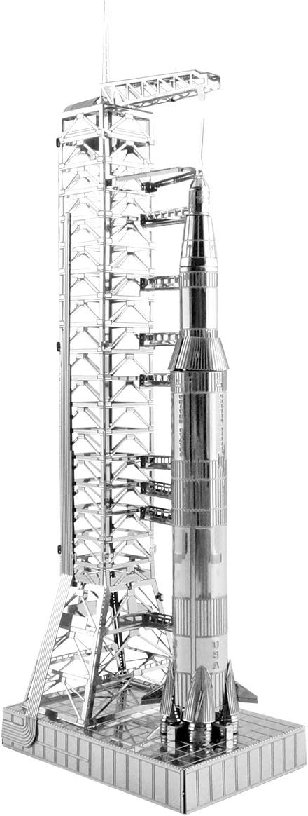 Fascinations Metal Earth Apollo Saturn V with Gantry 3D Metal Model Kit