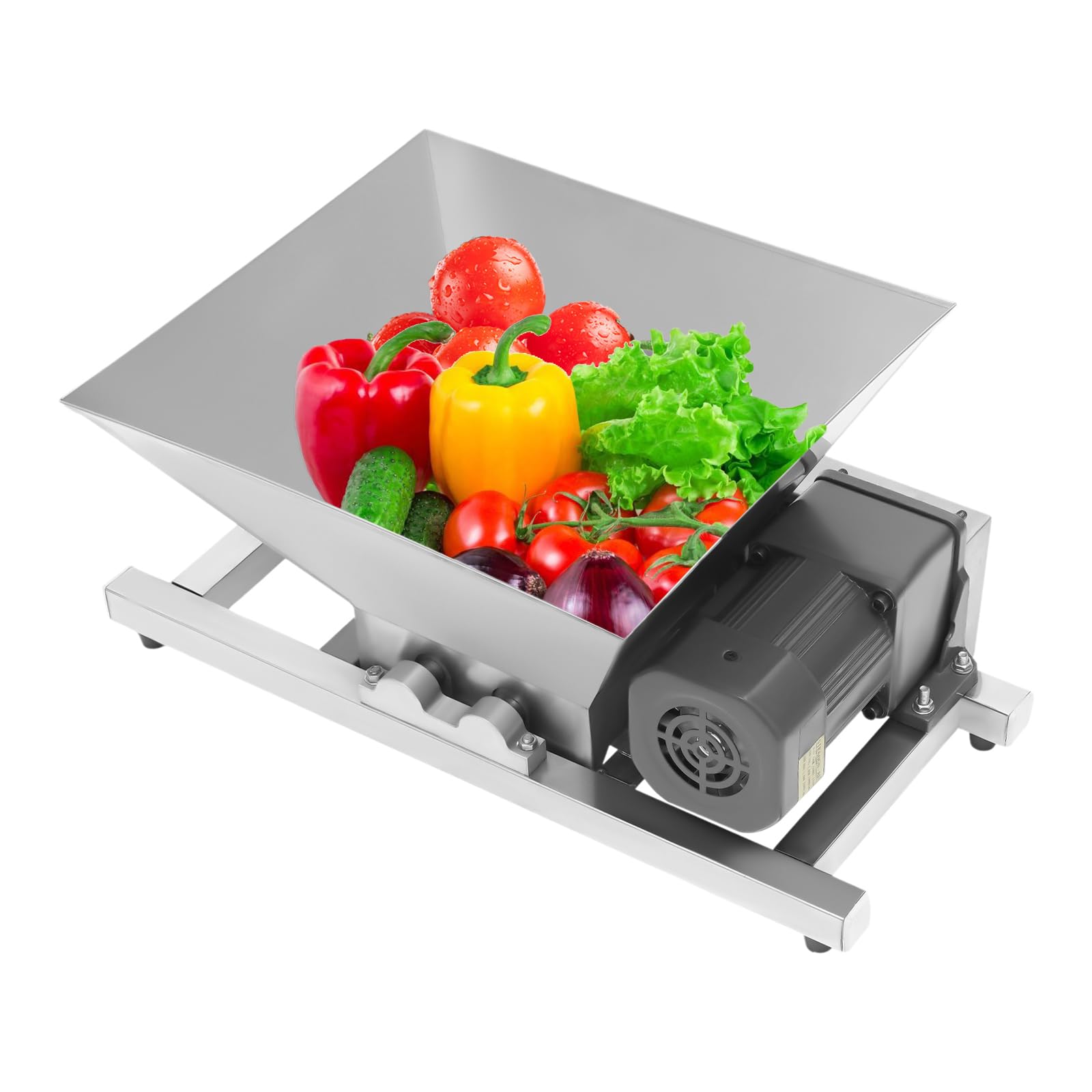 Electric Fruit and Apple Crusher,Electric Fruit Grinding Machine,Commercial Fruit, Bread, Brown Sugar Breaking Machine,tainless Steel Fruit Crushing Machine for WinePressing Brown Sugar Grinder