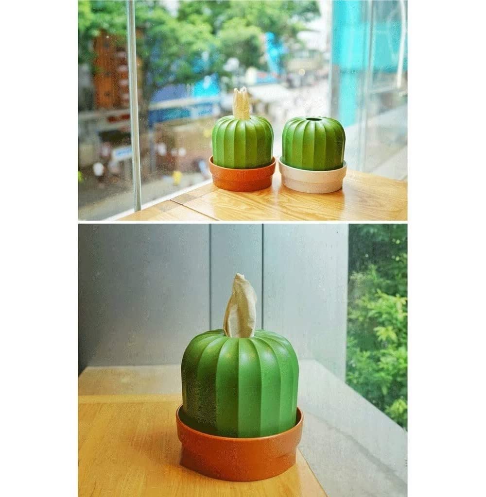 Scatola Porta Fazzoletti Portatovaglioli Multifunzione Per La Casa Portatovaglioli Multifunzione In Carta In Rotolo Con Cactus Per Decorazioni Da Camera O Da Ufficio Portafazzoletti Per Bagno(White)