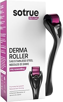 SOTRUE Derma Roller For Hair Growth, 0.5 mm with 540 Titanium Needles, Promotes Hair Growth, Easy to Use