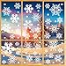 Décoration Noel Blanc, 228 Pcs Flocon de Neige Stickers, Noël Autocollant Fenetre, PVC Autocollants Vitre Stickers, Electrostatique Amovibles, Pour Vitrine Fenetre Vitrophanie Porte Noël Deco DIY