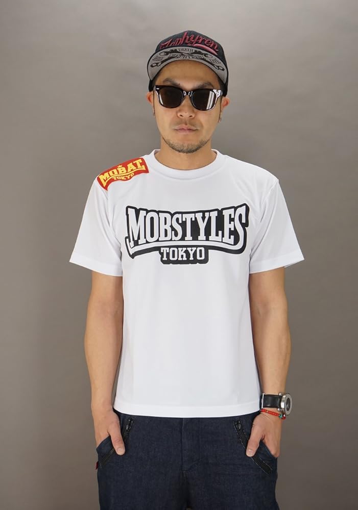 Amazon.co.jp: （モブスタイル） MOBSTYLES ロゴ Tee DRY/速乾