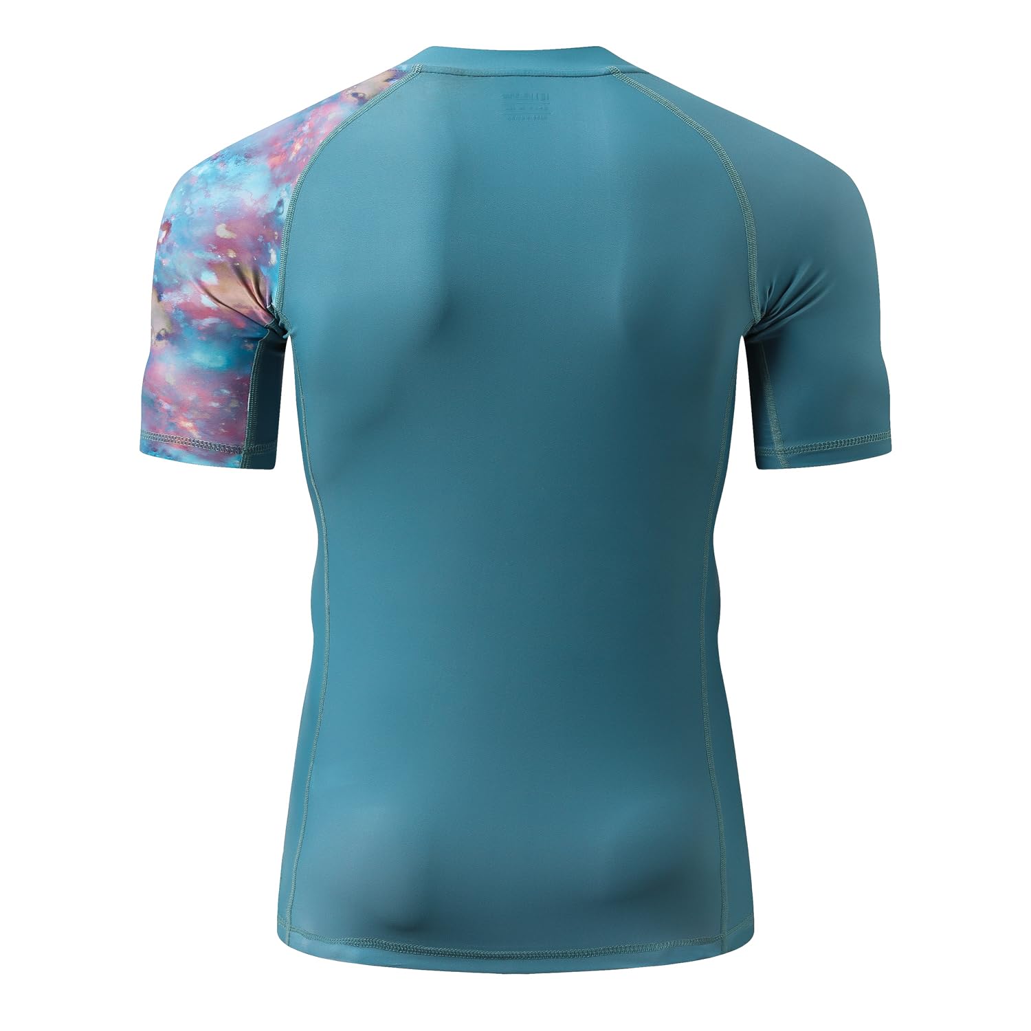 HUGE SPORTS Maillot de Natation pour Homme Rash Guard à Manches Courtes Compression Séchage Rapide, S
