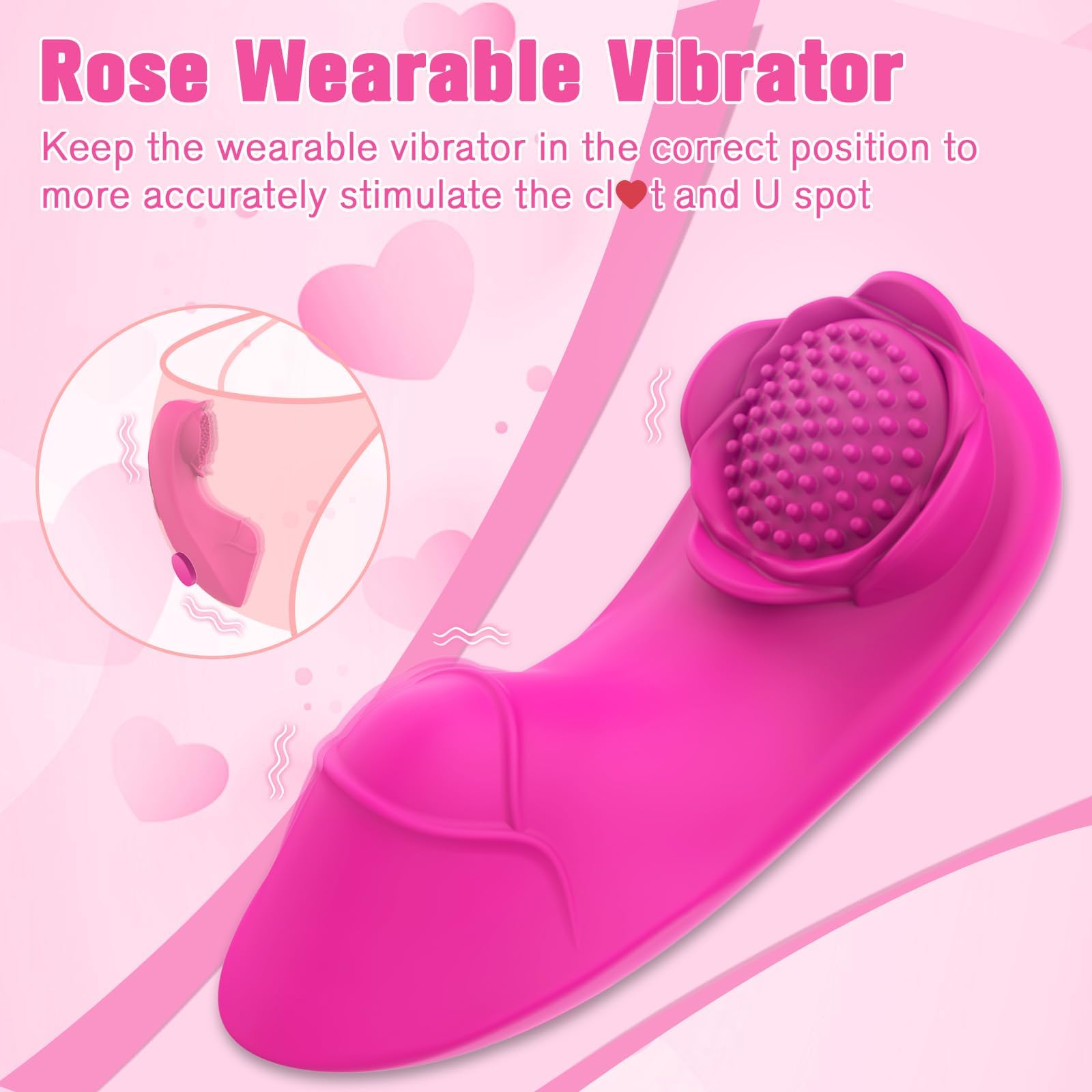 Amazon.com: Wearable Vibrator Women Sex Toy- Rose Clit Vibrator Nipple Toys  with App Remote Control 9 & 9 Vibrating Modes, Butterfly Panty Vibrator Rose  Sex Toy for Women Sex Game Couples :