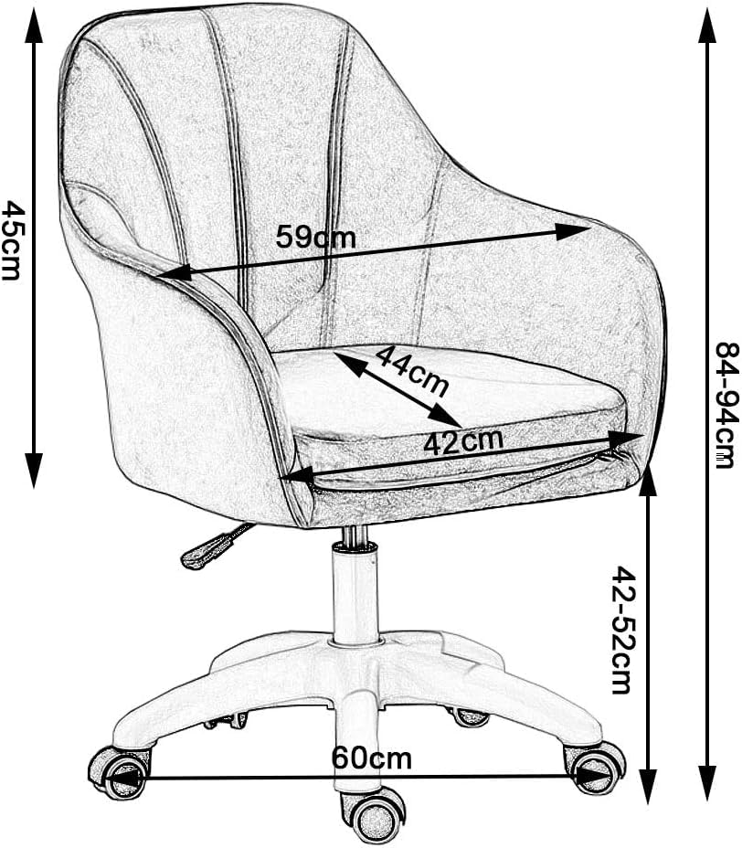 Chaise de bureau moderne rose en velours pour votre cocon