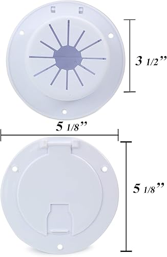 Miniatura 2 de RV Camper Remolque Autocaravana Cable de alimentación Hatch Puerta de acceso eléctrico Blanco (blanco 5W)