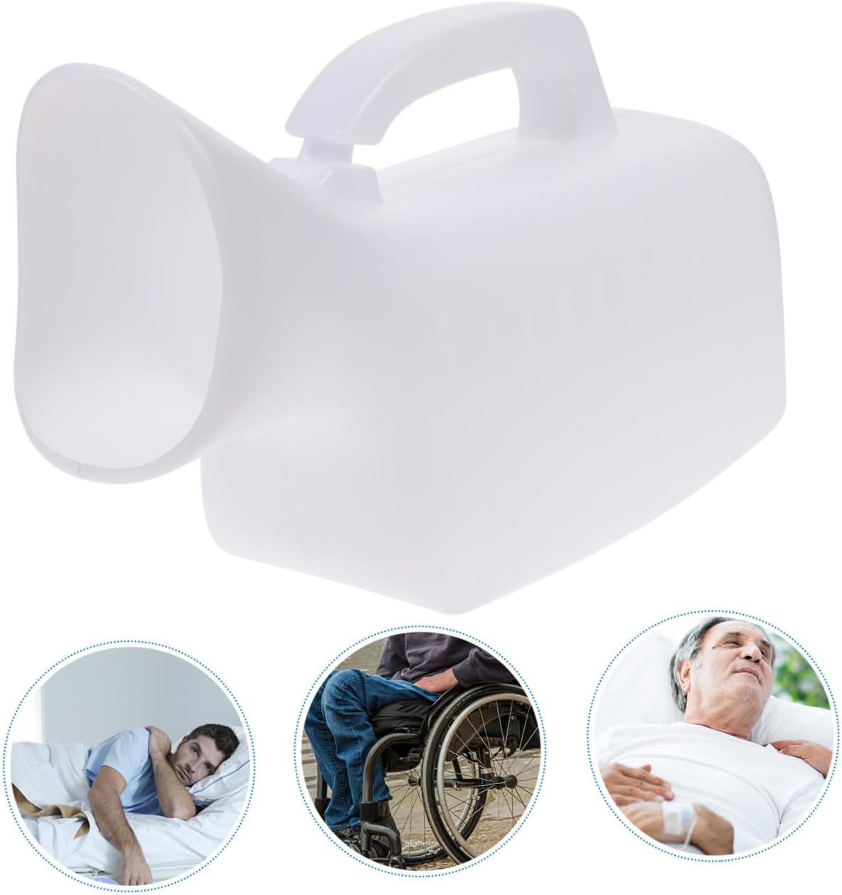 Female Urinal Bottle 1000Ml Large Capacity Portable Urine Container Sealing Lid for Home Bedridden Patients and Travel Emergency Use
