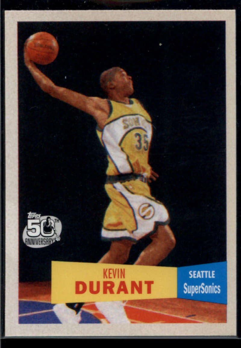 2007-08 Topps 1957-58 Variations #112 Kevin Durant Seattle Supersonics Basketball NM-MT