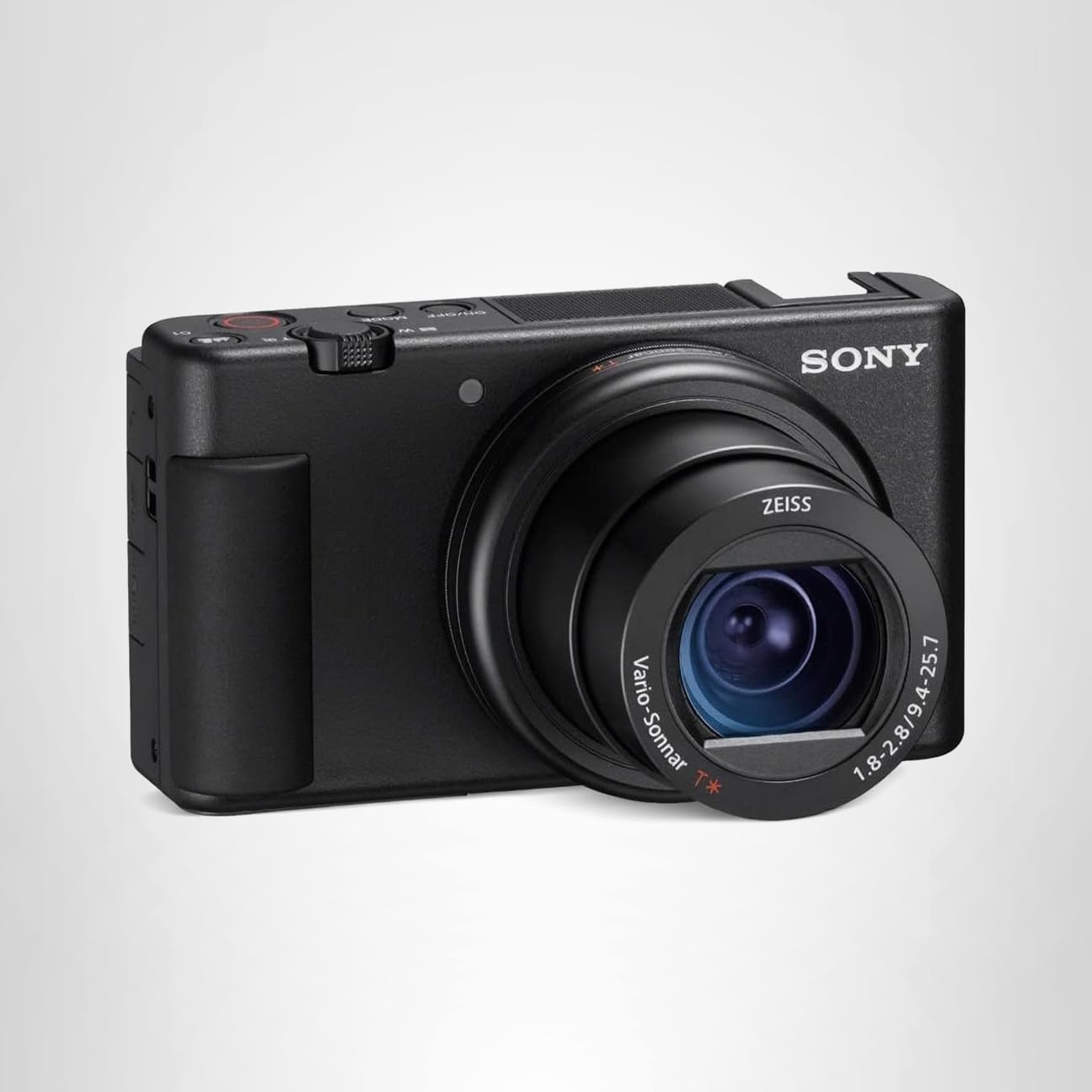 Sony ZV-1 Digital Camera for Content Creators, Vlogging and YouTube with Flip Screen, Built-in Microphone, 4K HDR Video, Touchscreen Display, Live Video Streaming, Webcam: Camera only Black