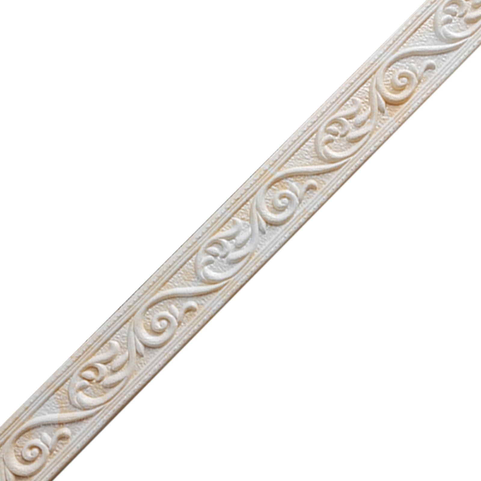 Rodapié autoadhesivo de PE flexible y lavable de 5 cm de ancho para moldura decorativa beige