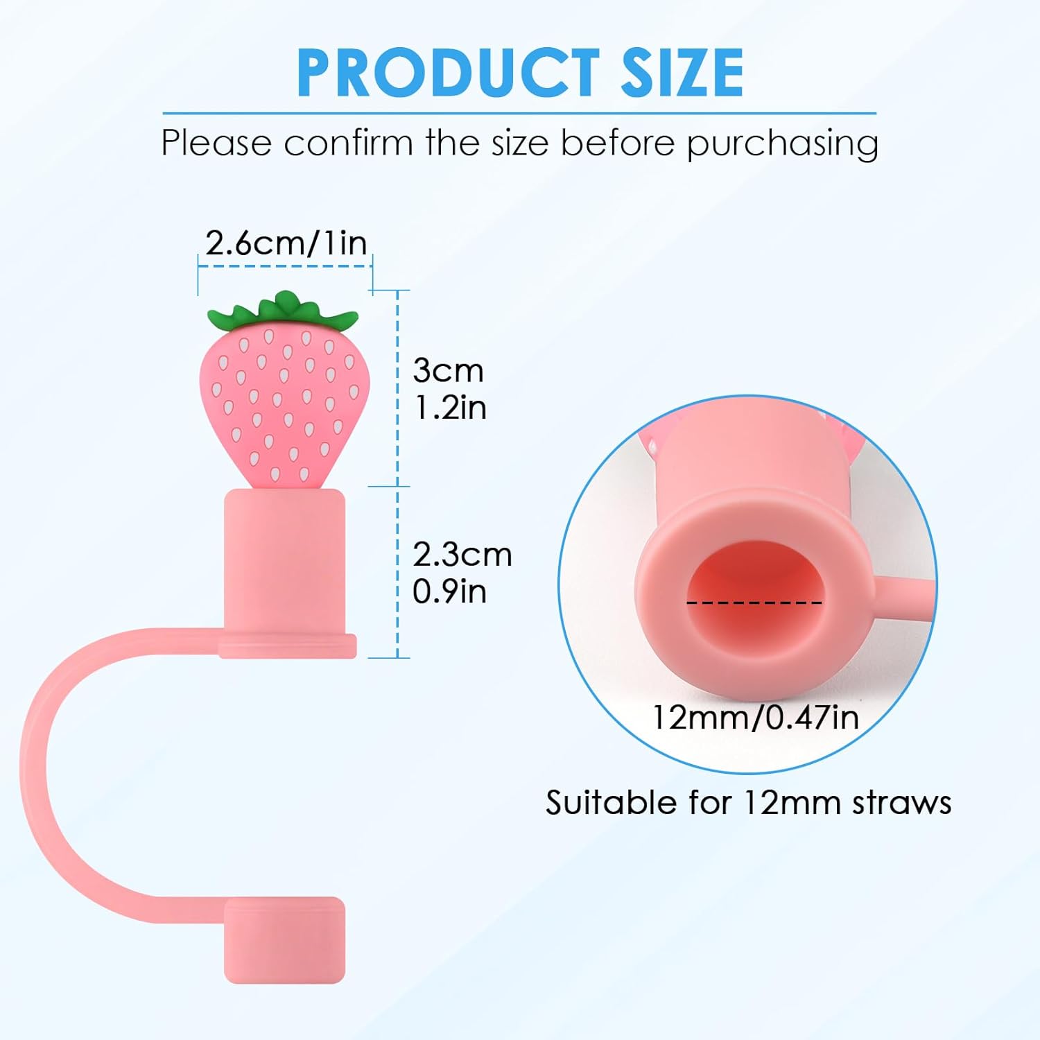 ERKOON Cover Compatible with Brumate Era 40 oz/30 oz Tumbler, 6PCS Colorful Straw Cover Cap Protectors for 12mm Straw Accessories - Image 6