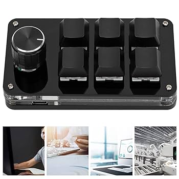 キーボード　マウスなし Amazon.co.jp: 6キー片手メカニカルゲーミングキーボード、ノブ