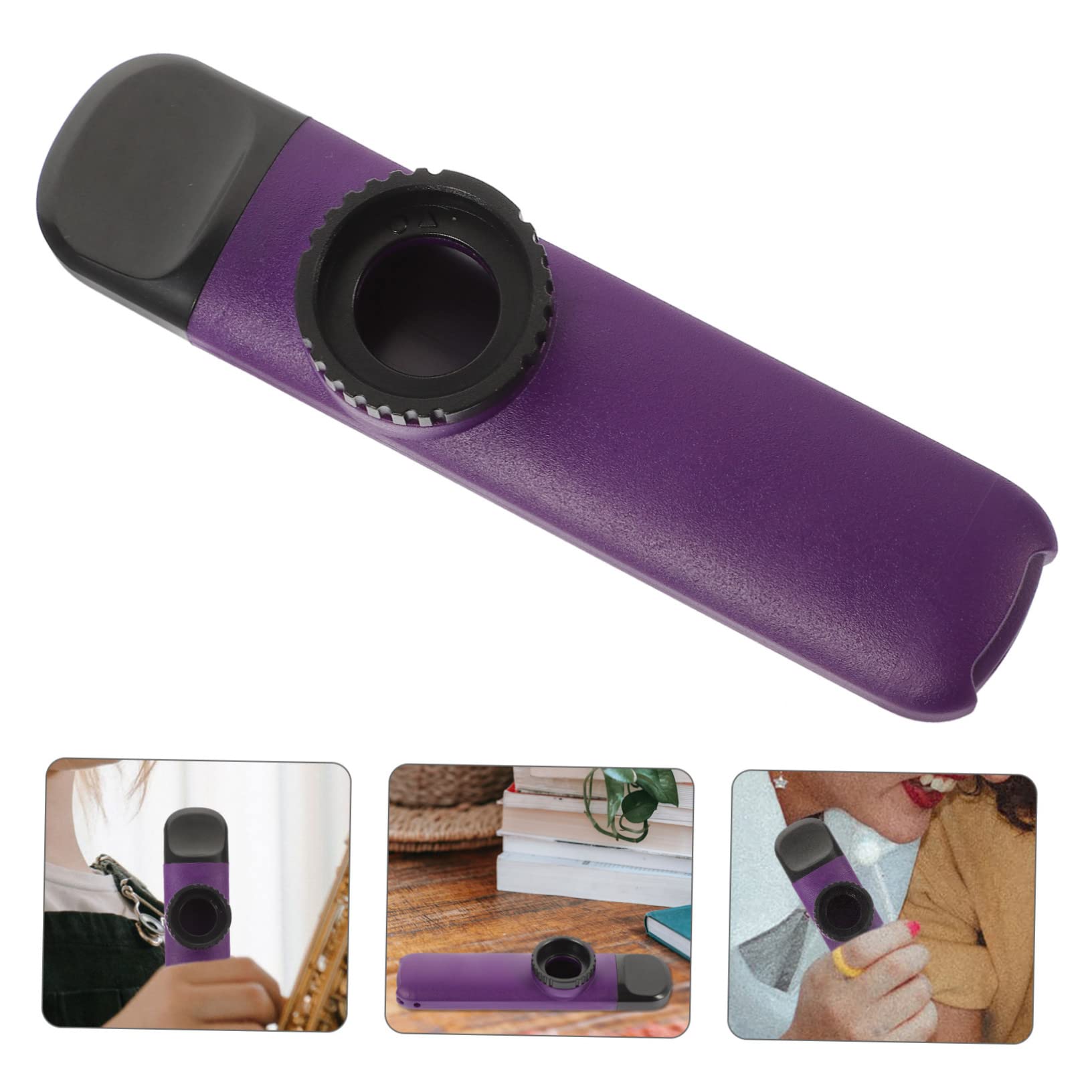 ibasenice 5 Juegos abdominales kazoo instrumento musical juguetes infantiles mirlitón de rendimiento instrumentos musicales kazoos pequeño mirlitón para niños de plástico Púrpura