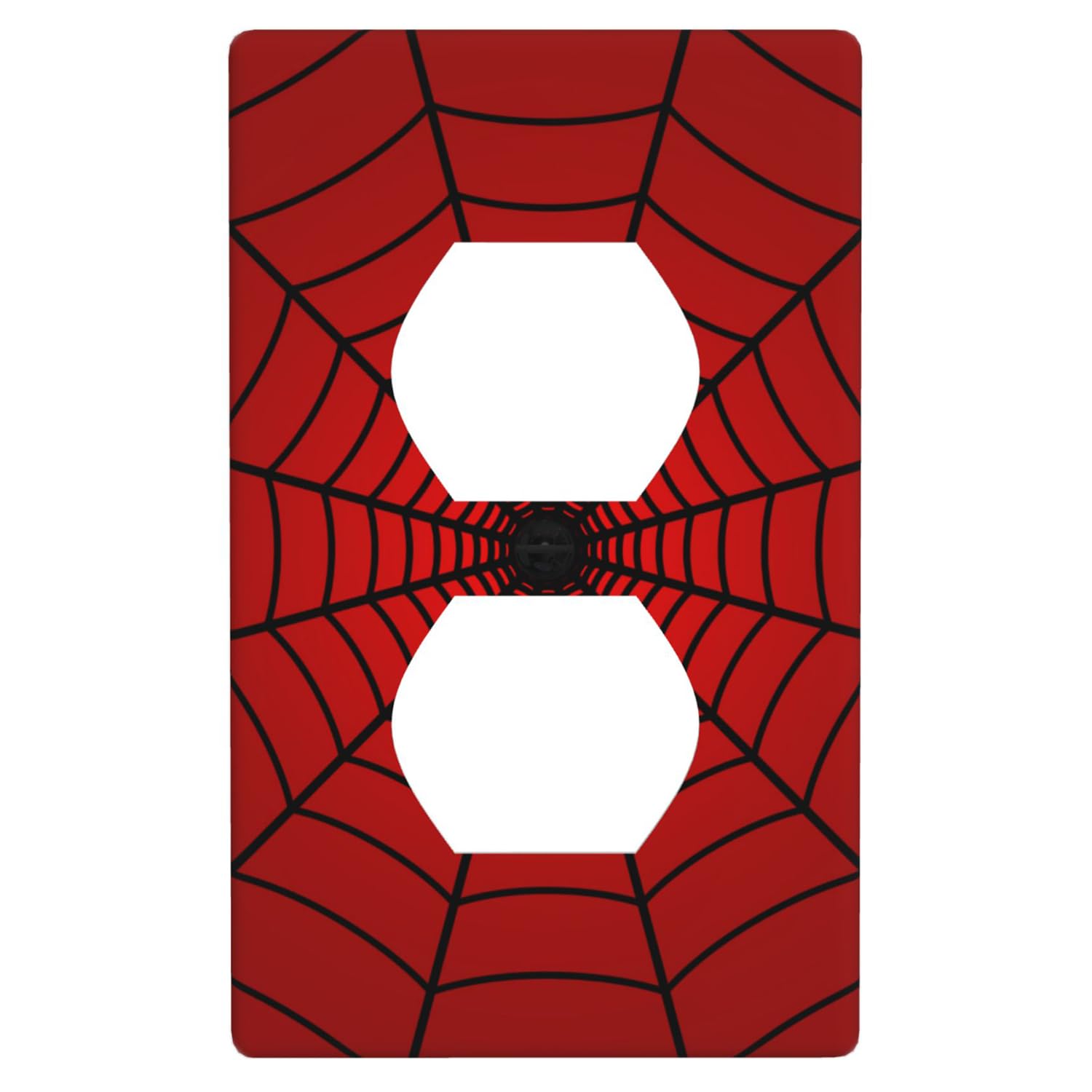 Duplex Receptacle Outlet Covers,Red 1-Gang Single Duplex Wall Plate Standard Size, Decorative Switchplate Covers Electrical Faceplate, Polycarbonate