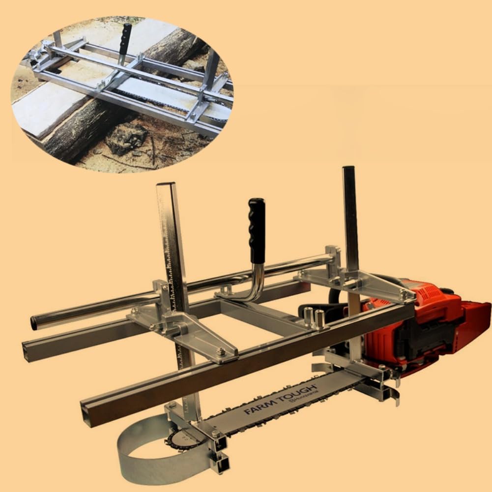 Kit de fresado de motosierra de 24 y 36 pulgadas, barra guía de madera, corte de acero y aluminio, herramientas de sierra de cadena portátil (24 pulgadas)
