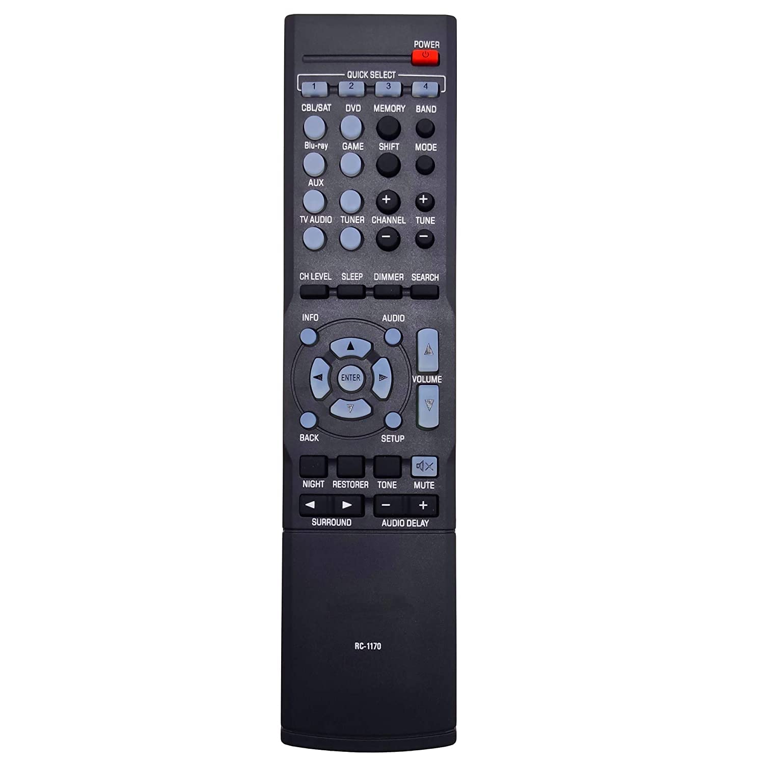 Generic Denon RC-1170 Remote Control Fit for X500, X Series,AVR1613 AVR-1613 AVR1713 AVR-1713 AVR-X1000 AVRX1000 RC-1182 AVR-1713 RC-1169 AVR-1613 AVR-1513 DHT-1513BA RC-1158 RC-1170 RC-1180
