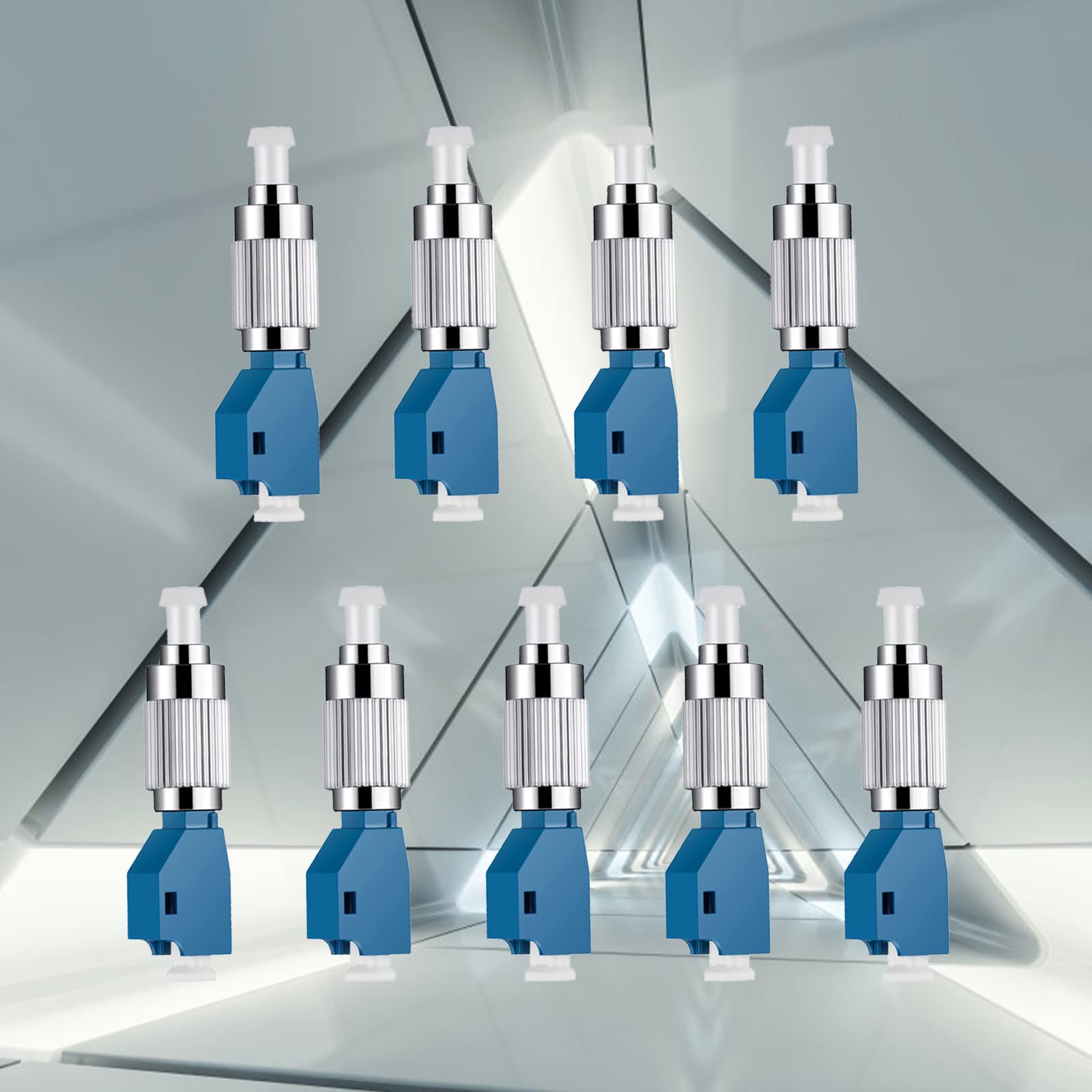 Lot de 9 adaptateurs FC mâle vers LC femelle - Localisateur visuel de défaut de fibre optique hybride pour coupleur UPC à fibre optique VFL