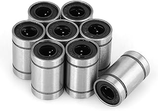 8Pcs LM6UU Linear Bearings 6mm CNC Linear Motion Ball Bearing Bushing Double Side Rubber Sealed for 3 Dimensional Printer CNC Parts