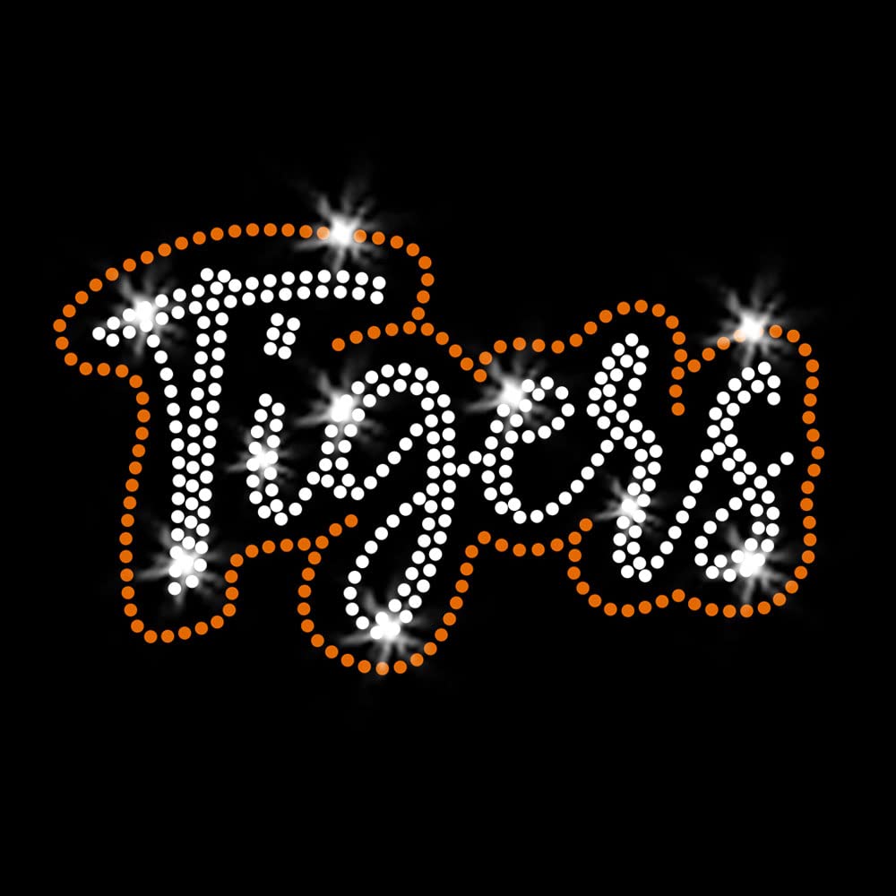 Amazon.com: Tigers Orange Script Sports Team Sparkly Iron-on
