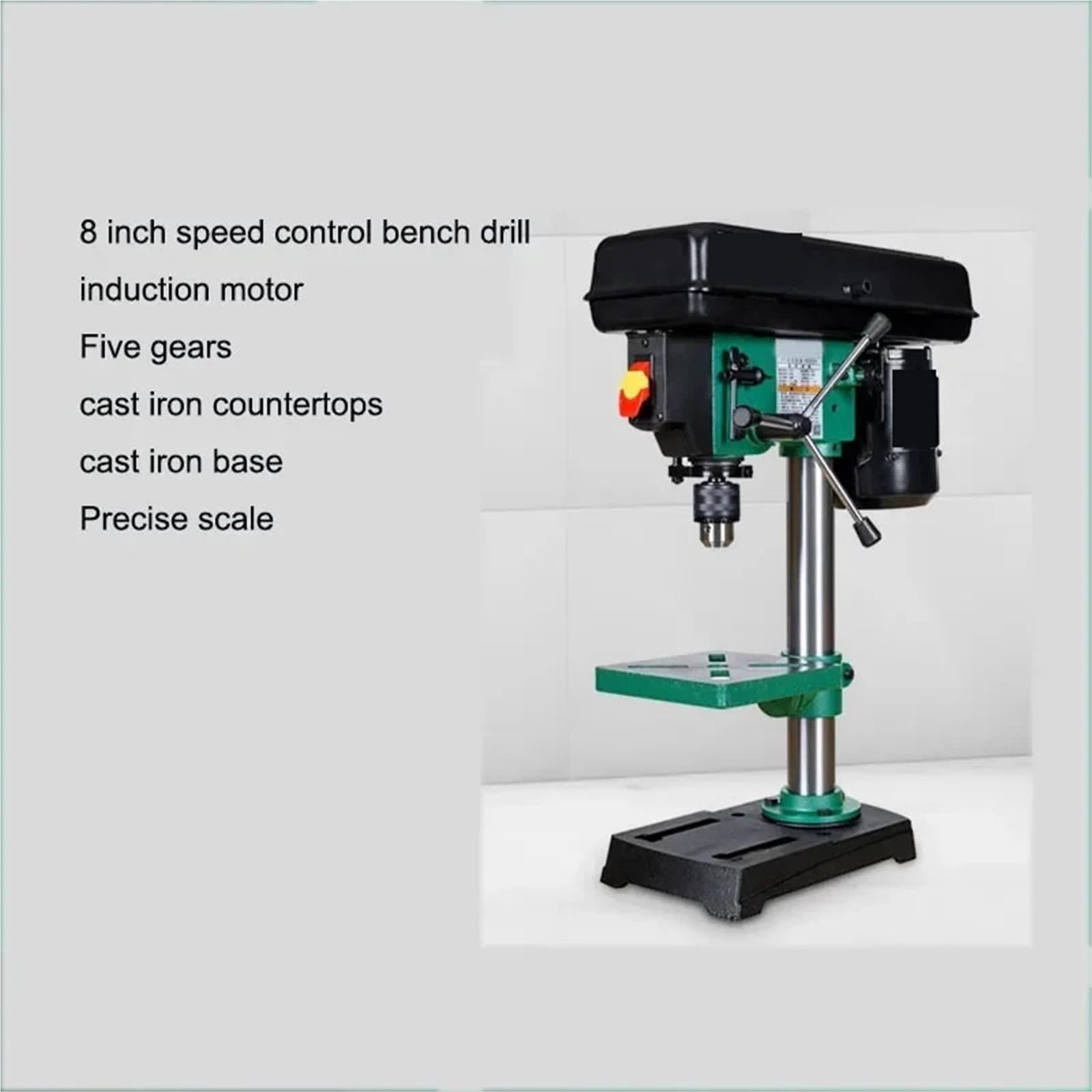 Trapano da banco con controllo della velocità del filo di rame puro 8 pollici, trapano tavolo, for la lavorazione legno Macchinari da officina