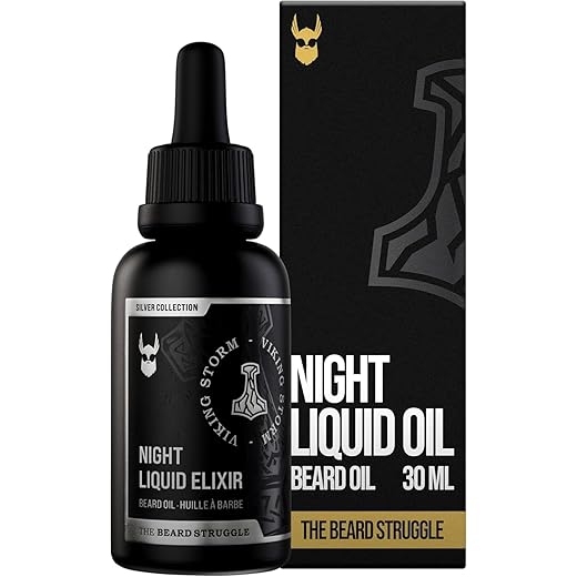 The Beard Struggle Night Liquid Elixir Beard Oil - Silver Collection (Viking Storm)