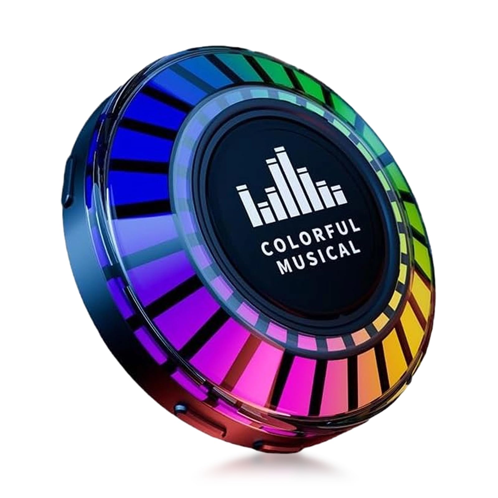 Yoidesu MiniSpeaker with RGB Rhythm Lights, USB Rechargeable Portable Wireless5.0 Speaker, Saucer Design, Music Sync Color Changing Lights