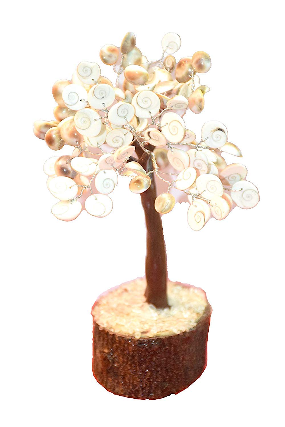 RUDRA DIVINE Gomti Chakra Tree for Good Luck, Health, Wealth, Prosperity and Spiritual Bliss/Gomati Chakra Cowry Shells Power Tree Spiritual Feng Shui Vastu Table Decorative Showpiece