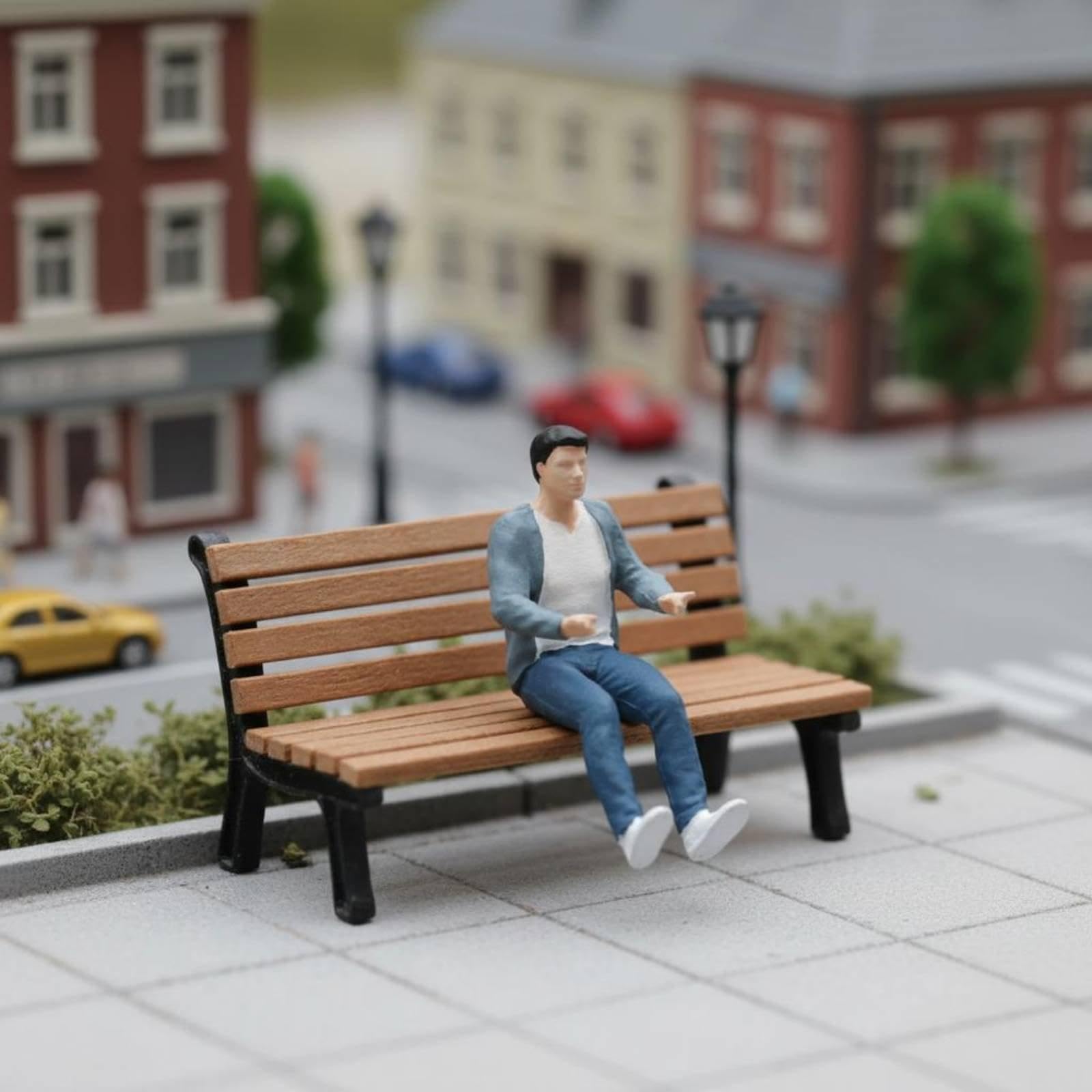 6 Pezzi Miniatura Resina Figura Personaggio Arcade Giocatore Modello Diorama Accessorio Scena Grafica Realistica E Volante in Miniatura Adatto per PLA, 5 Pezzi