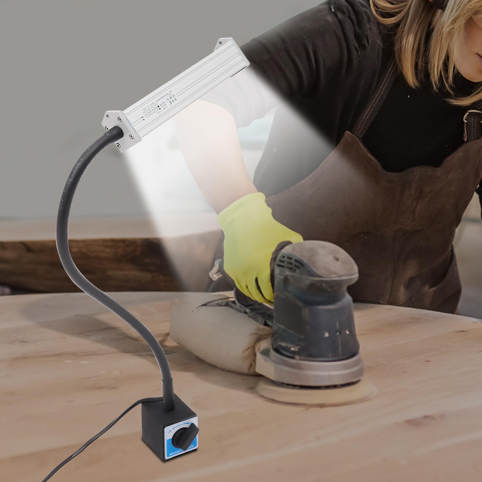 Magnetisches Licht, Led Arbeitsleucht 10W Schwanenhalst Ip67 Wasserdichtes Flexibles Schwanenhalslicht für Industrielle Beleuchtung Werkzeugmaschinenlicht für Werkstatt und Maschinenbau
