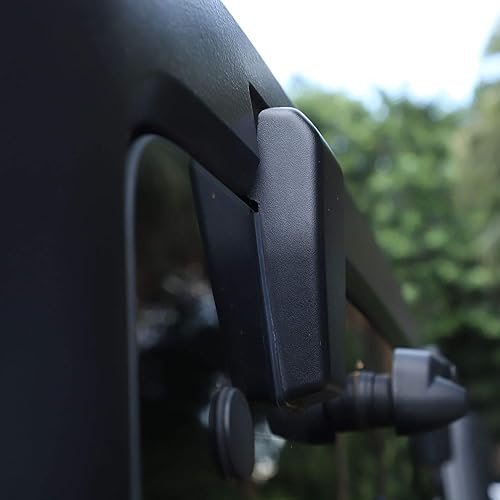 Vista 102 de Voodonala Cubierta de bisagra para puerta trasera derecha e izquierda para Jeep JL 2018-2025 Jeep Wrangler JL JLU Accesorios exteriores, negro