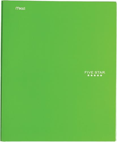 Miniatura 3 de Five Star Carpeta de 2 bolsillos con cierres de punta, carpetas con bolsillos, verde azulado, blanco, morado, lima, paquete de 4 (38104)