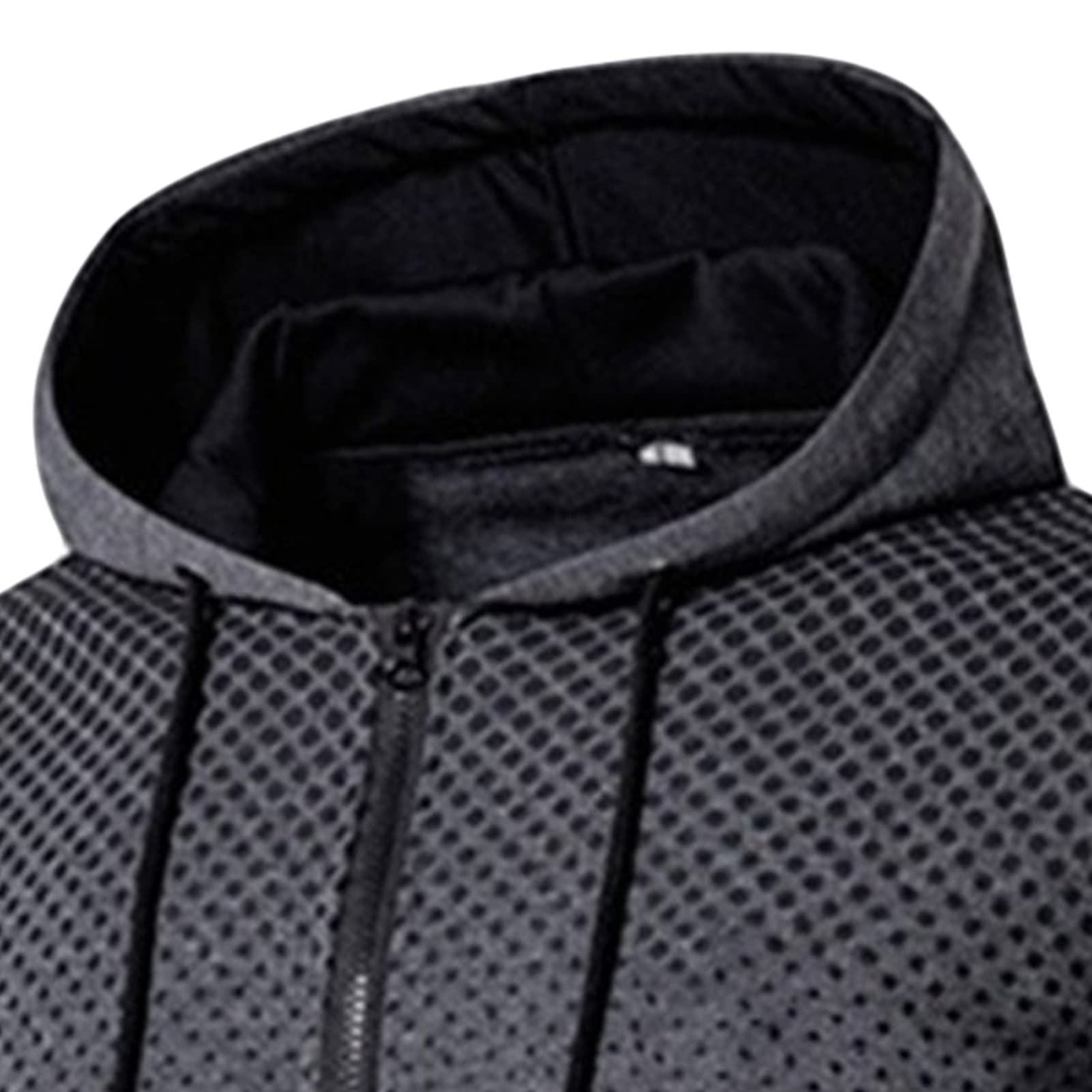 Maiyifu-GJ Men's Full Zip Cardigan Hoodies Long Sleeve Fleece Sports Hoodie Lightweight Hooded Sweatshirts with Pockets (Grey,Large)