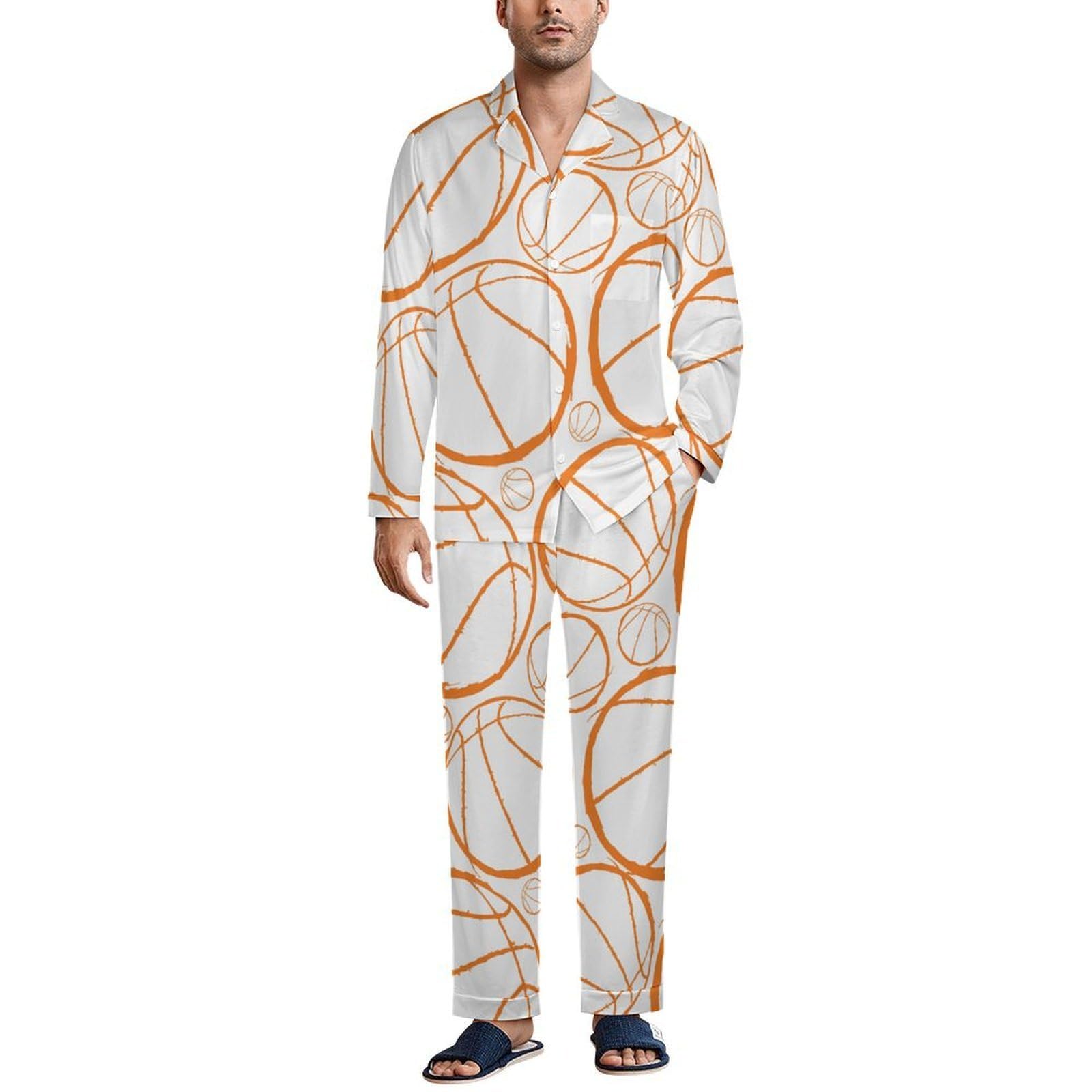 Ropa de dormir para hombre, conjunto de pijama de color rosa rubor y oro rosa con purpurina, camisa de manga larga con pantalones