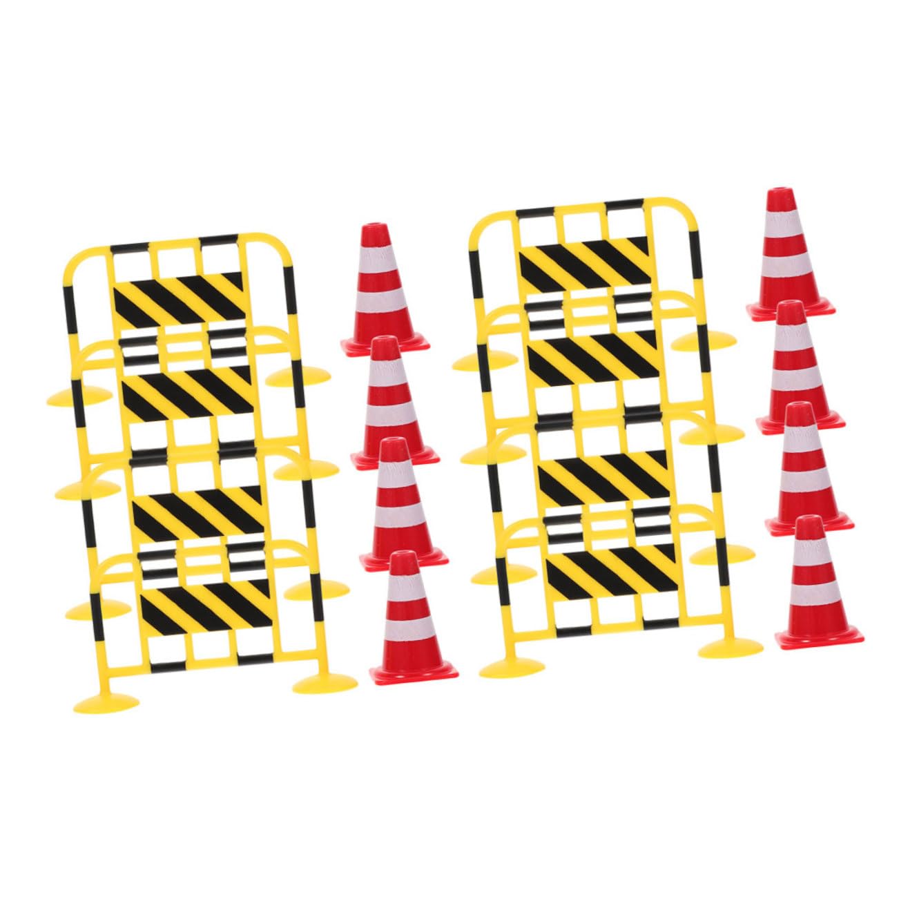 PRETYZOOM 1Set Mini Traffic Road Blocks Barricades for Educational Miniature Traffic Sign for Imaginative Play Traffic Knowledge Learning