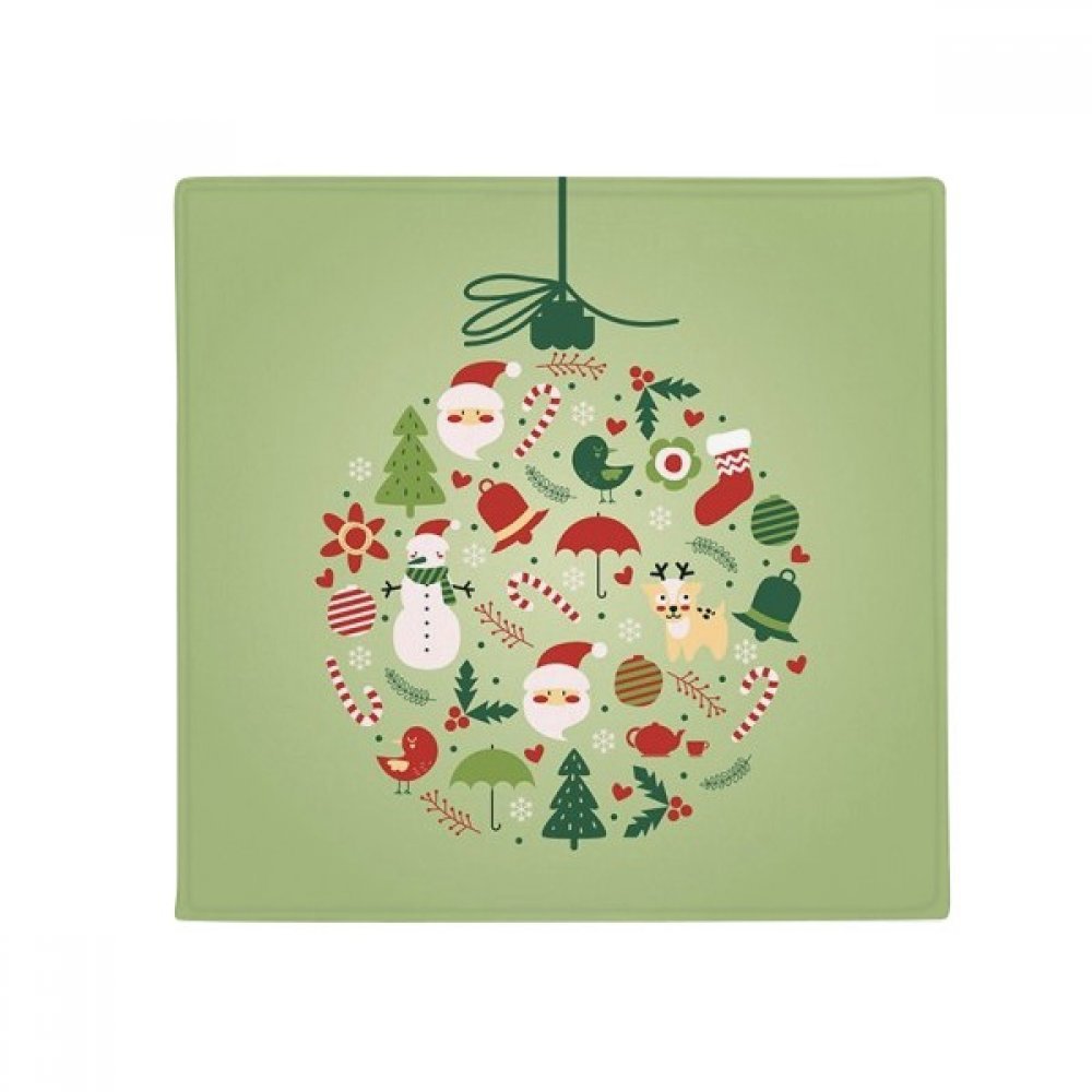 Tapis anti-slip Père Noël et arbre vert 80cm antidérapant pour entrée et cuisine