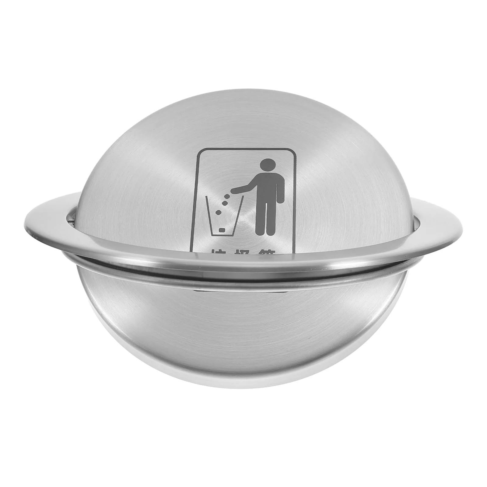 Embedded Stainless Steel Trash Chute Lid Swing Flap Recessed Cover For Office Kitchen Bathroom Countertop Garbage Can