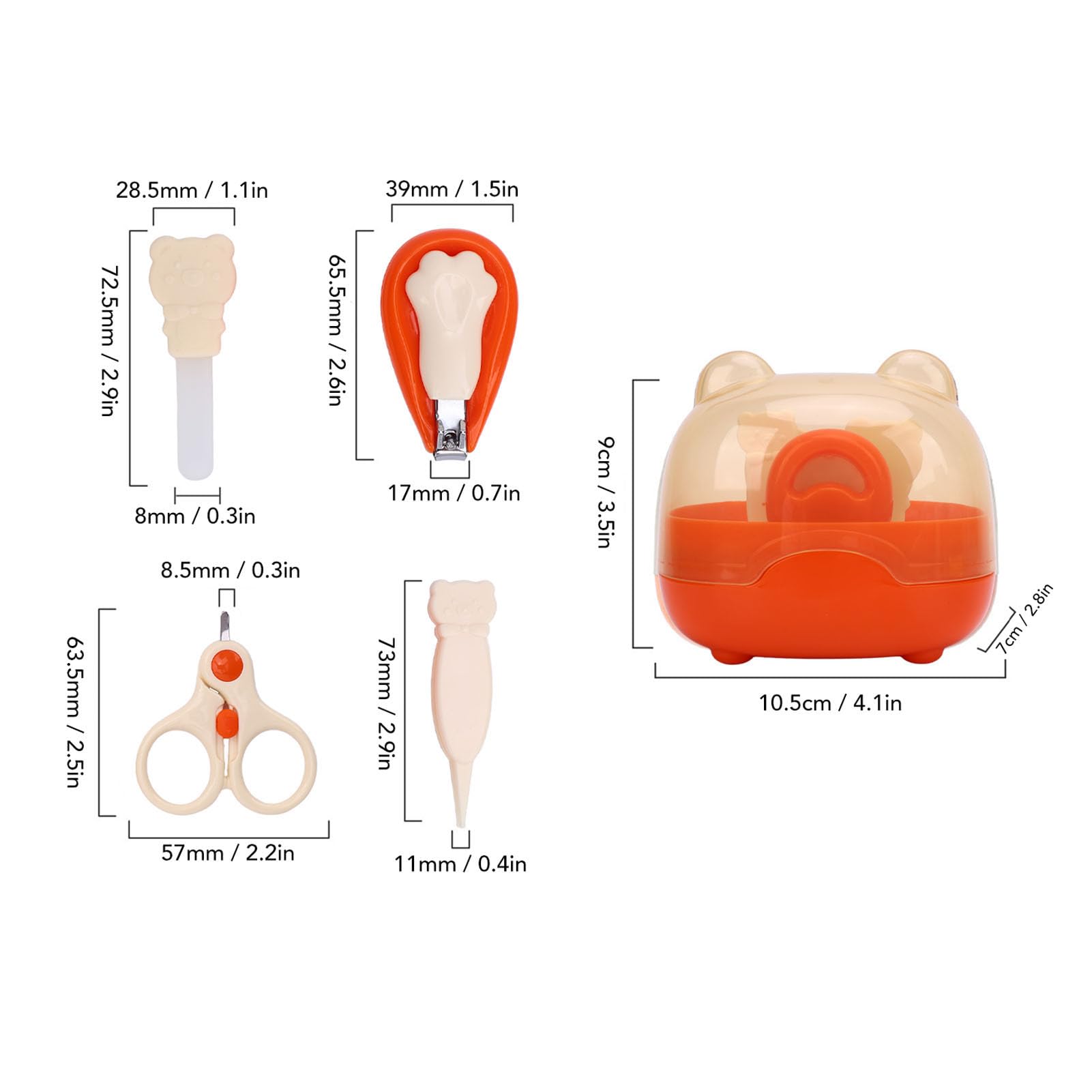 Baby Nail Clipper Set for Newborns, Toddler Nail Care Kit with Clippers, Scissors, File, Tweezers for Safety Care