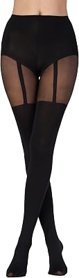Pretty Polly Suspender Tights Collant, 40 den Donna