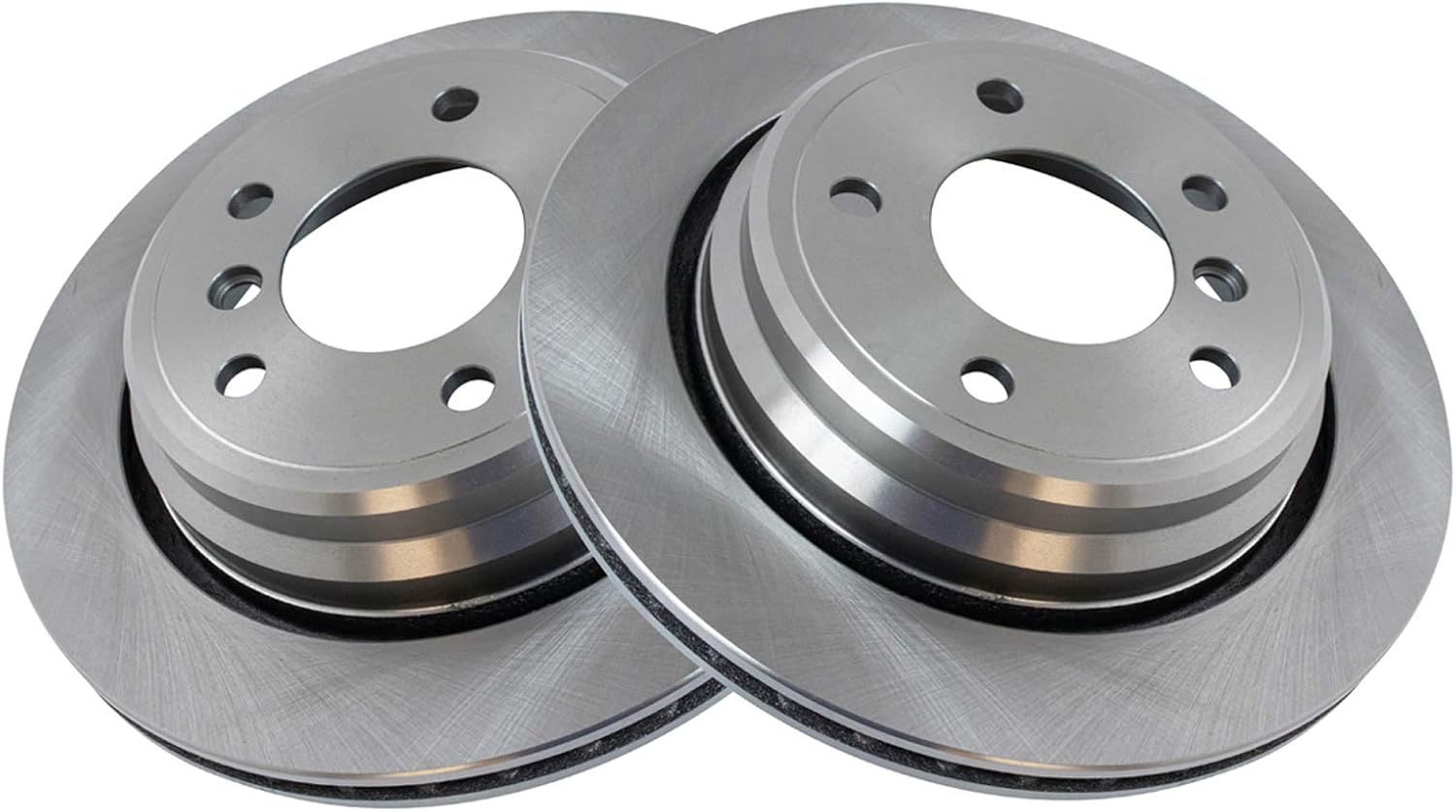 TRQ Rear Brake Rotors Set Vented Compatible with 2001-2003 BMW 525i 1997-2000 528i 530i 1997-2003 540i
