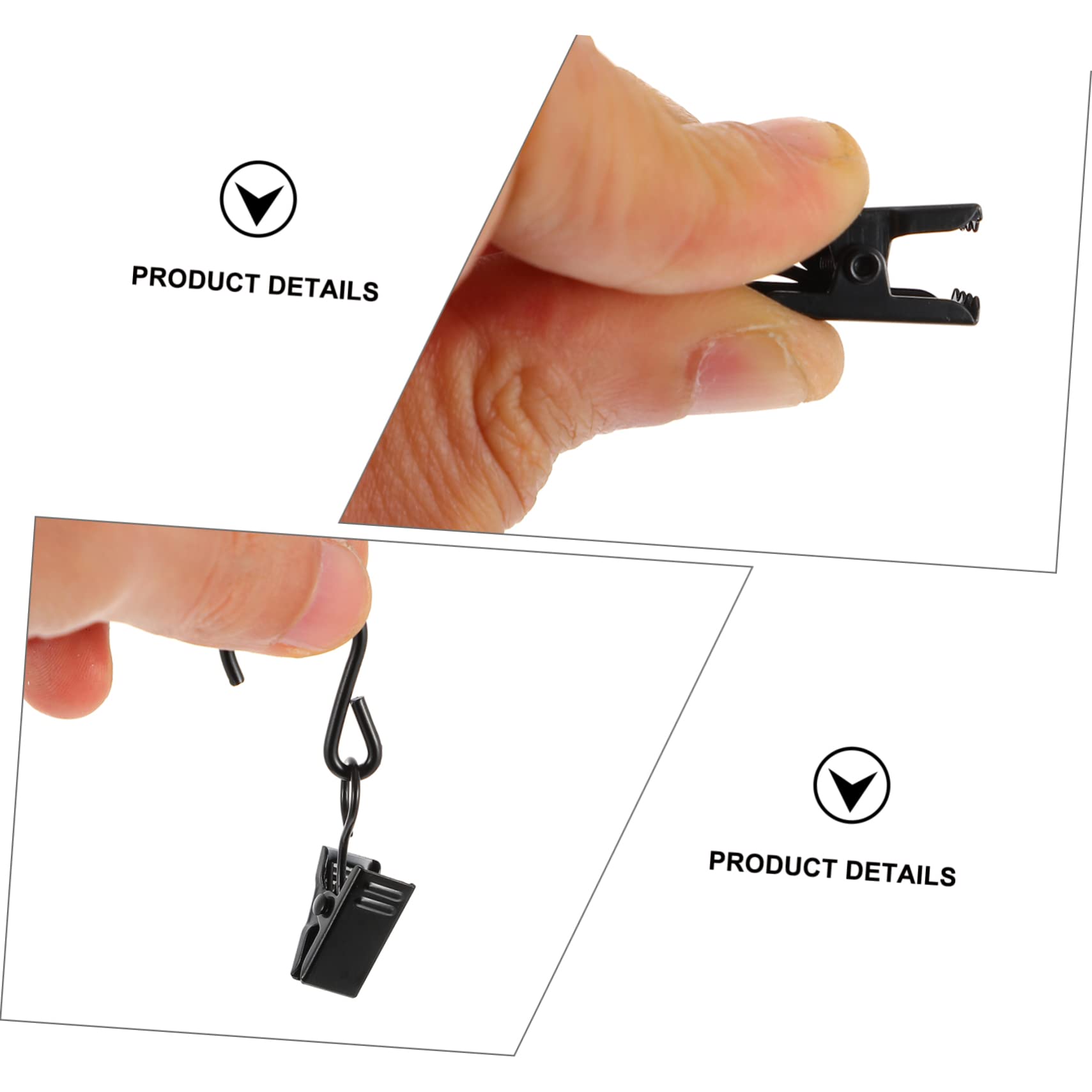 SOLUSTRE 2 Sets Vorhang-aufhänger-Clips Mehrzweck-klemmhaken Für Fenster Stabile Hängeklammern Aus Eisen Für Dekorationen Partys 50 Stück * 2