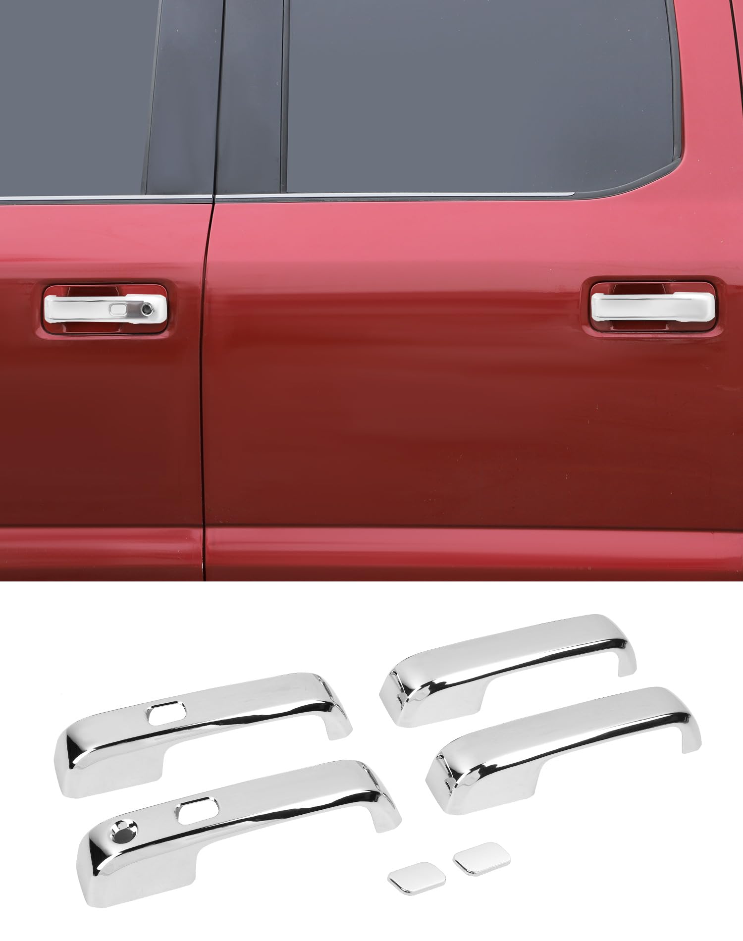 Cubierta Cromada Para Manijas Puerta Ford F-150 2015-2020 – CheroCar (4 Piezas, Adhesiva)