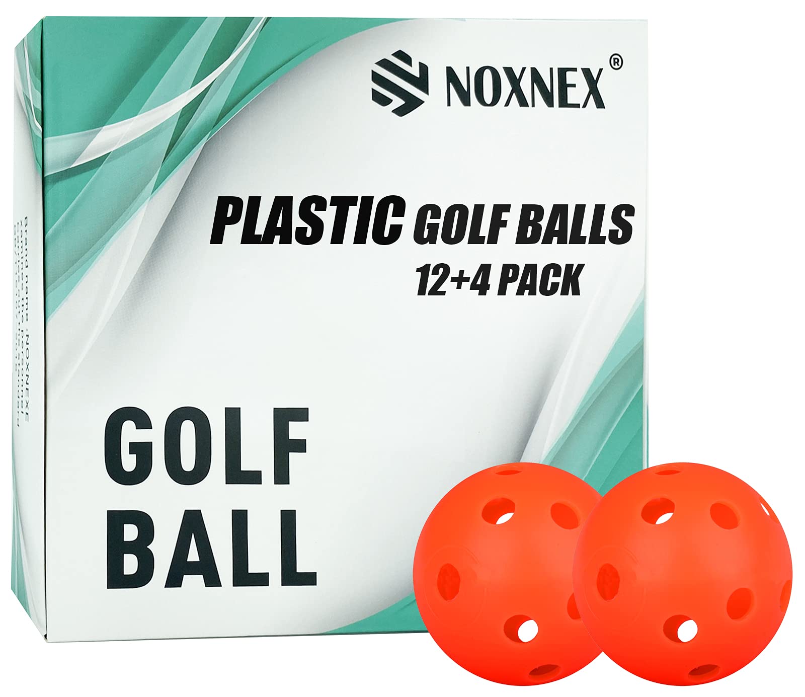 Golf Hollow Balls Practice Golf Training EVA Balls for Driving Range, Swing Training, Indoor Simulators, Outdoor and Home Use Pet Play(12+4 Balls)