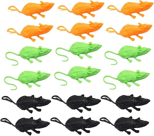 BESPORTBLE 18pcs Lifelike Prank Mice Decor Realistic Halloween Prop for Party Decorations Safe Pe Material Lightweight for Home and Store Halloween