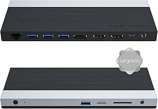 WAVLINK Triple Monitor Docking Station, Triple Display Docking Station with 100W PD Dual HDMI DP USB3.0 for MacBook Pro/Air, Google Chromebook and Thunderbolt 3/4port